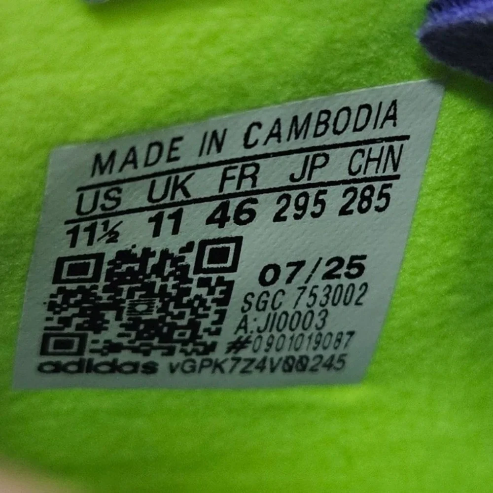 Adidas F50 League FG/MG Soccer Cleats JI0003 Purple Lucid Lemon Mens Size 11.5 - Picture 8 of 10